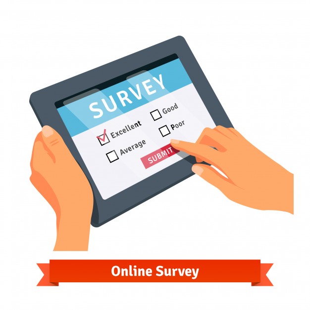 Conduct a simple survey online-survey-on-a-tablet