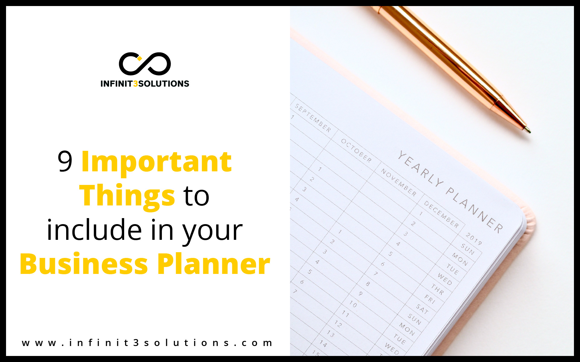 Important Things to include in your business planner