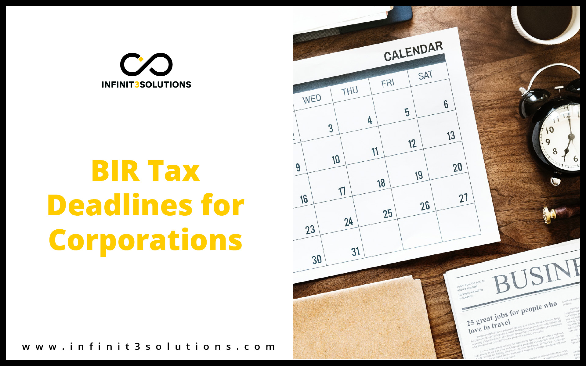 BIR Tax Deadlines for Corporations