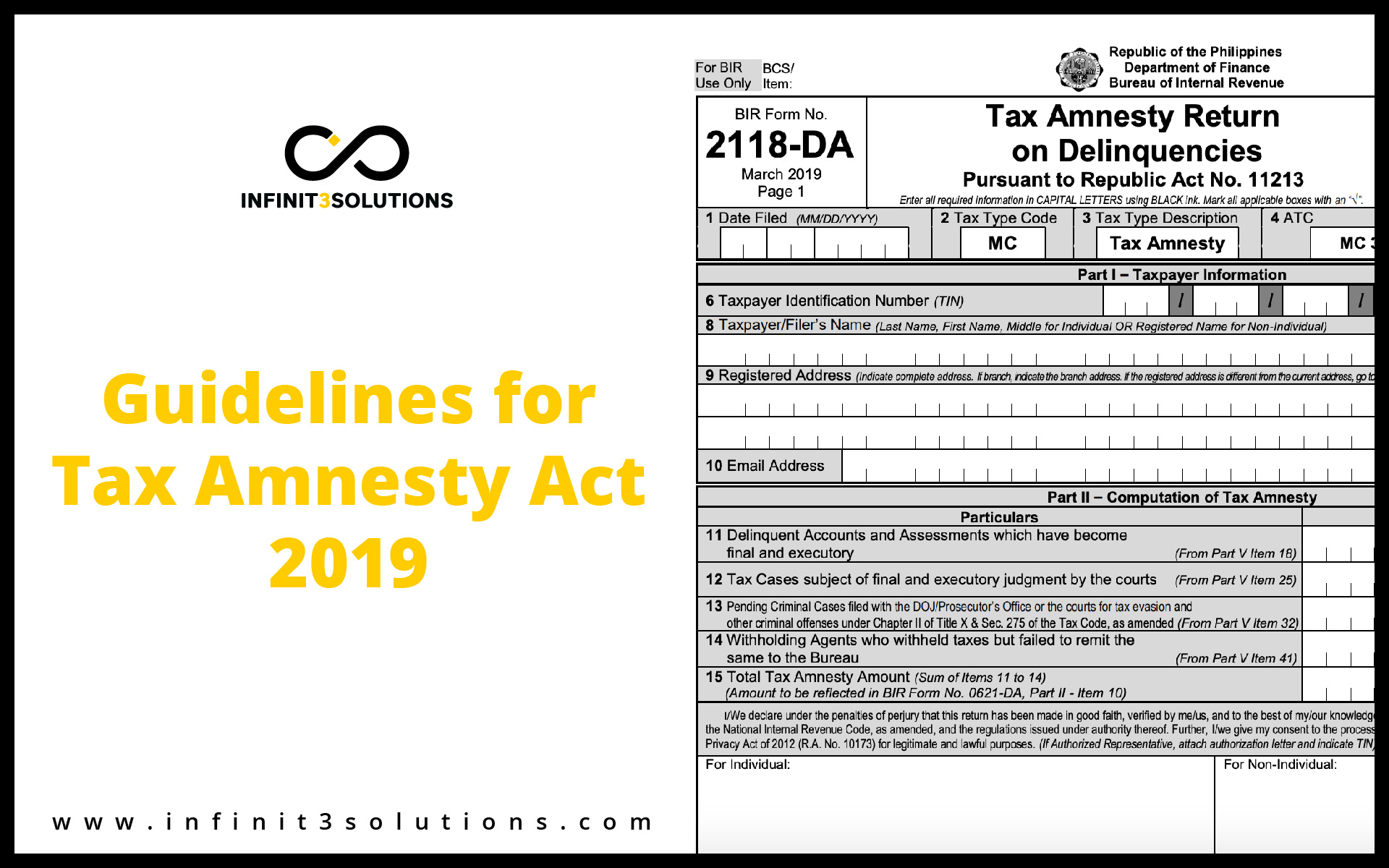 Tax Amnesty Act Guidelines